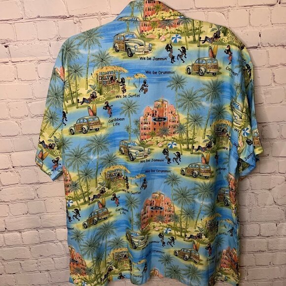 RIMA Tropical/Hawaiian button-down short sleeve shirt Men's Large - Picture 2 of 4